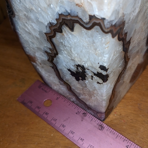 Agate Geode Section Natural Crystal Stone Bookends / Decor Pieces​ - Picture 5 of 15